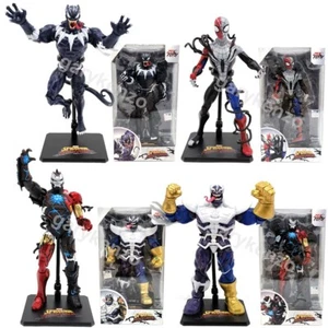 ZD TOYS Venomized Black Panther Spider-Man Iron Man Thanos Action Figure 7in NEW - Picture 1 of 41