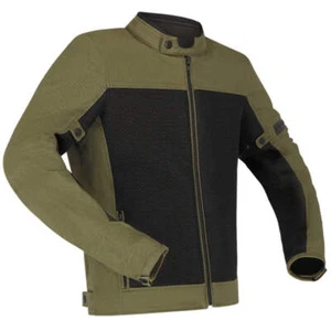 CHAQUETA MALLA RICHA TOULON MOTO MOTO VERDE OLIVA - Imagen 1 de 4