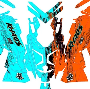 2022+ Matryx Pro RMK Khaos SNOWMOBILE SLED WRAP GRAPHIC KIT DECALS D2 Tan - Picture 1 of 6