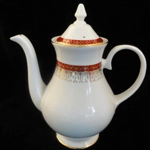 MAJESTIC RED by Royal Grafton Coffee Pot 9.25" tall NEW NEVER USED made England - Picture 1 of 3