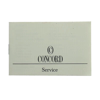 CONCORD INTERNATIONAL WATCH SERVICE BOOKLET - Image 1 of 3