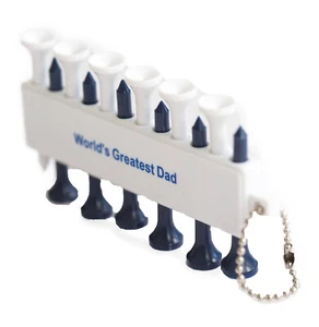 Golf Tees Key Ring wholesale pack of 20 Bulk Buy Golf Tees Father's Day Gifts - Picture 1 of 1