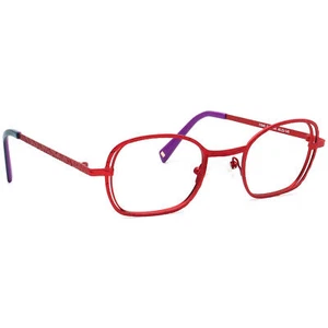 IYoko Inyake Women's Eyeglasses IY846 Col.244A Red Square Metal Frame 46[]23 145 - Picture 1 of 6