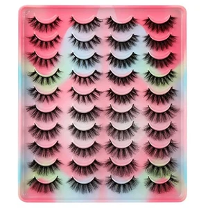 20 Pairs False Eyelashes Natural Fluffy Cat Eye Fake Eye Lashes 4 Styles Mixe... - Picture 1 of 21