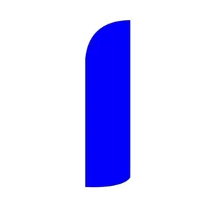 Solide blaue Bande Flatter windlose Feder Flagge | 3 Fuß B x 11,5 Fuß hoch - Bild 1 von 3