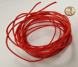 ALGODÓN TRENZADO ENCERADO ROJO DE COLECCIÓN 2mm. CABLE - HAZLO TÚ MISMO CORDÓN DE CUENTAS JOYERÍA N231 - Imagen 1 de 3