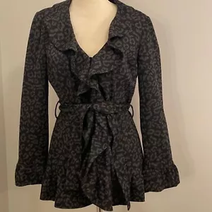 Sandro Studio lined womens animal print jacket Size M - Picture 1 of 6