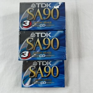 7 TDK SA90 High Bias Cassette Tapes NEW SEALED High Output Super Avilyn Type II - Picture 1 of 6