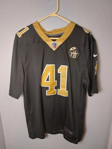 NIKE ON FIELD NFL NEW ORLEANS SAINTS #41 ALVIN KAMARA XL JERSEY, TB PATCH, NWT Cover