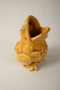 Sarreguemine Pottery Frog (E3L) G2875 Majolica (JSF6) Golden 5.25" Rare Color - Picture 1 of 12
