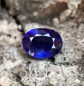 3.35 Carats Royal Blue Sapphire Natural Certified Loose Gemstone - Picture 1 of 8