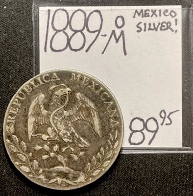 Moneda Mundial Plata 8 Reales República México 1889 o/M. Monedas ENN Foto 1 de 3