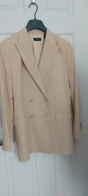 Blazer para mujer THEORY doble pecho beige texturizado aspecto dinero antiguo nuevo con etiquetas $655,00 Foto 1 de 4