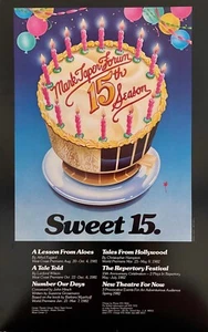 MARK TAPER FORUM 15TH SEASON ORIGINAL WINDOW CARD POSTER 22" X 14" 1981-82 - Picture 1 of 1