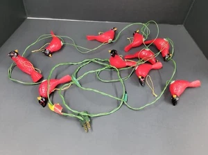 VINTAGE SEARS RED CARDINAL BLOW MOLD STRING LIGHTS - Picture 1 of 5