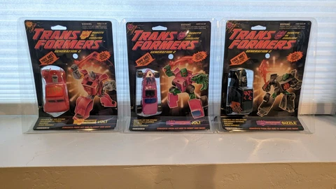 Transformers G2 Volt, Jolt, And Sizzle Unopened! Laser Rods Cover