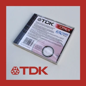 TDK CD-R Reflex Colour Disc 🔴 RED ROSSO 74 min - 650 MB 8x NEW VINTAGE 90's PC - Zdjęcie 1 z 2