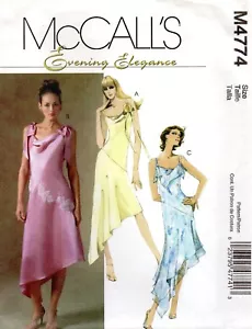 2005 Abend Eleganz Gefüttert Kleid Kleid Muster Gr. Auswahl 4-18 McCall's 4774 OOP - Bild 1 von 3