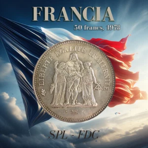 France - 50 francs, 1978 (Silver, 30 gr) SPL and FDC - Picture 1 of 5