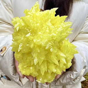 Hermosos minerales/minerales de cristal de Sicilia de azufre nativo de 4,07 lb - Imagen 1 de 15