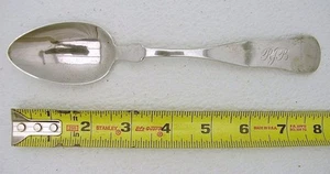 Early American Coin Silver Table Serving Spoon Palmer & Bachelders Massachusetts - Picture 1 of 9