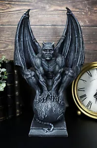 Devil's Carnal Grip On The World Lucifer Satan Crouching On The Globe Statue - Picture 1 of 6
