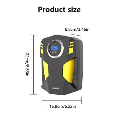 Car Tire Inflator 12V Digital Car Air Pump Compressor Electric Air Pump PortabMe - Image 1 of 2