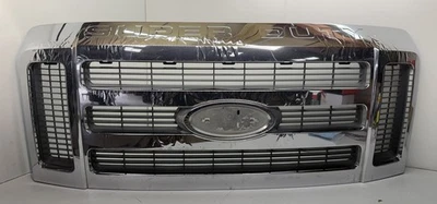 Ford F250 F350 Super Duty 2008-2010 parrilla de radiador superior cromada delantera OEM Foto 1 de 4