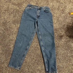 Vintage Levi's 551 Damenjeans hoher Bund entspannt Größe 12M hergestellt in den USA - Bild 1 von 9