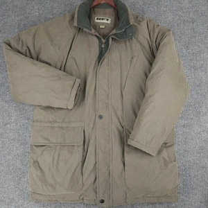 Rainforest Down Coat Men's XL Tan Full Zip EUC - Picture 1 of 16