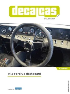 DECAL 1/12 DECALS FORD GT40 MKII TABLEAU DE BORD - DECALCAS - DCL-DEC057 - Imagen 1 de 2