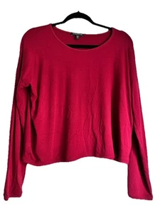 Top de rayón rojo para mujer EILEEN FISHER talla pequeña mediana - Imagen 1 de 5