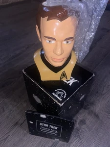 Taza Star Trek 1994 Applause Captain Kirk figurativa en caja con certificado - Imagen 1 de 6