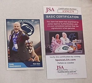 1/1 CAEL SANDERSON handsignierte signed Custom Karte Penn State Wrestling JSA PSU - Bild 1 von 1