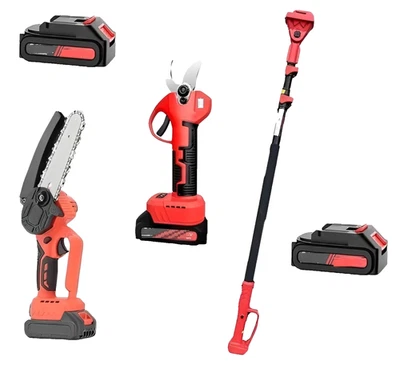 Kit Potatura a Batteria 48V Professionale Mini Motosega Forbice Cesoia Giardino - Immagine 1 di 4