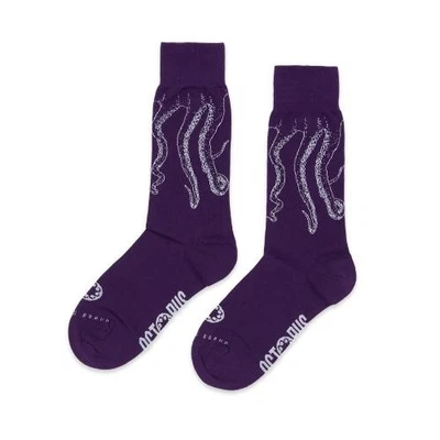 Calze socks Octopus Outline white purple - Immagine 1 di 2