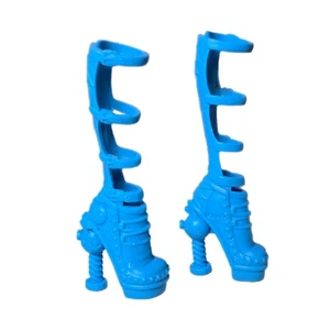 Monster High Doll Shoes ~ Frankie Stein Bolt Boots Tall Blue Knee High Platform - Picture 1 of 5