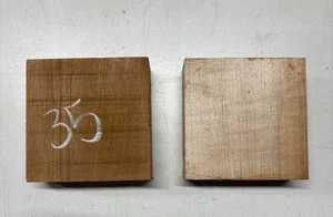 2 Pcs, Hard Maple+ Spanish Cedar Bowl 5x 5x 2 Turning Wood Blanks #35 - Picture 1 of 3