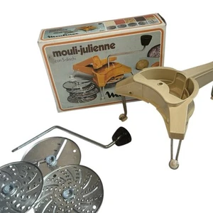 Mouli Julienne 5 Disc Super Salad Maker 445 Vintage Missing Slicing Disc - Picture 1 of 5