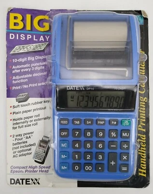 Calculator Handheld Portable Business Printing Datexx DP-10 Big Display - Image 1 of 4