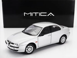 MODELLINO AUTO STATICO ALFA ROMEO 156 TWIN SPARK 1997 SILVER INTERNI NERO 1/18 - Foto 1 di 9