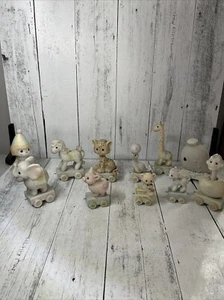 14 Piece Precious Moments Birthday Train Set Clown, Baby Animals - Picture 1 of 23