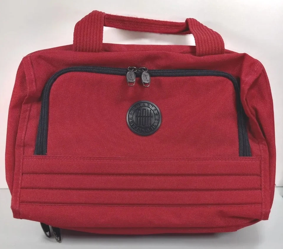 Ricardo of Beverly Hills Travel Toiletries Hanging Bag Red Renegades - Image 1 of 4