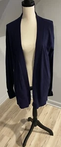 Vila Milano offene Strickjacke Pullover Gr. Medium Longline Taschen Bündchen Wollmischung - Bild 1 von 7