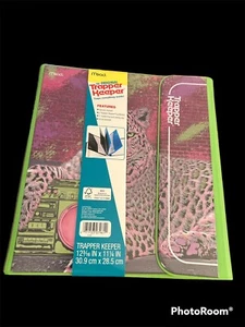 Trapper Keeper Binder Portfolio Folder 2021 Mead Retro Tiger Boombox Purple - Picture 1 of 3