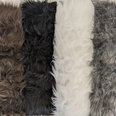 Shaggy Faux Animal Fur by the Yard | 58" Roll Long Pile Soft Fake Fur for DIY - Image 1 of 4
