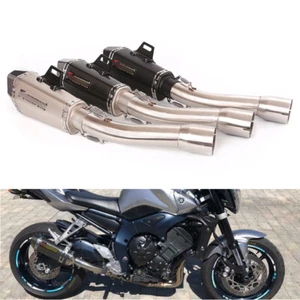 For Yamaha FZ1 FZ1N 2006-2015 Exhaust Pipe 51mm Muffler Tips Reserve Catalyst - Picture 1 of 10