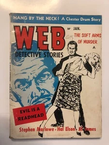 Web Detective Stories Jan 1960 rare US crime pulp digest magazine Harlan Ellison - Picture 1 of 7