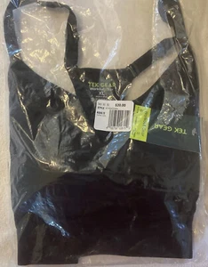 Women's Tek Gear XL Racer Back Sports Bra Medium Support Black Adjustable NWT - Picture 1 of 2