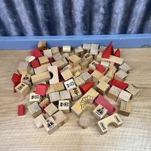 VTG Wooden Castle Building Blocks Chadwick Educational Toy 85pc - Picture 1 of 5